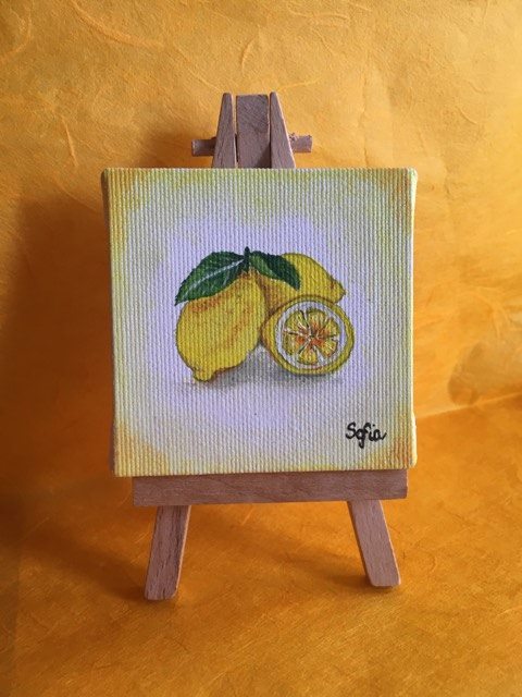 olio su tela 7x7 cm